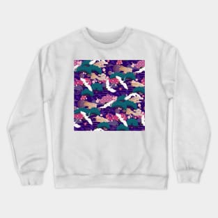 Japanese cranes pattern Crewneck Sweatshirt